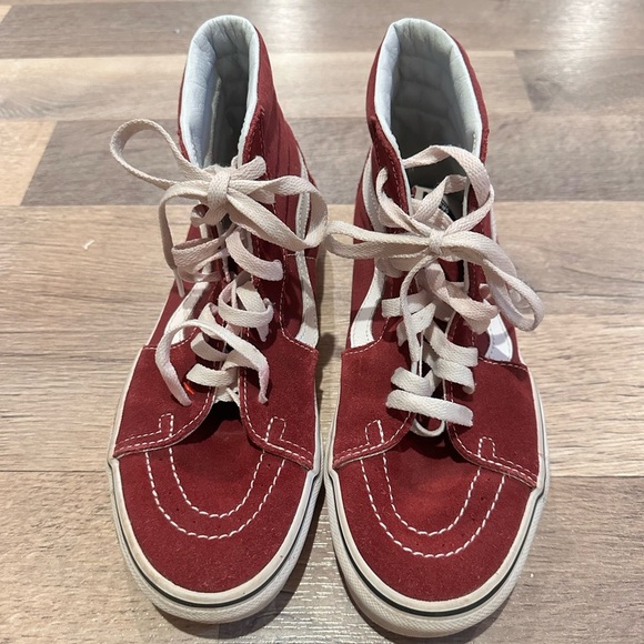 Red High-Top Sneakers - Picture 3 of 5